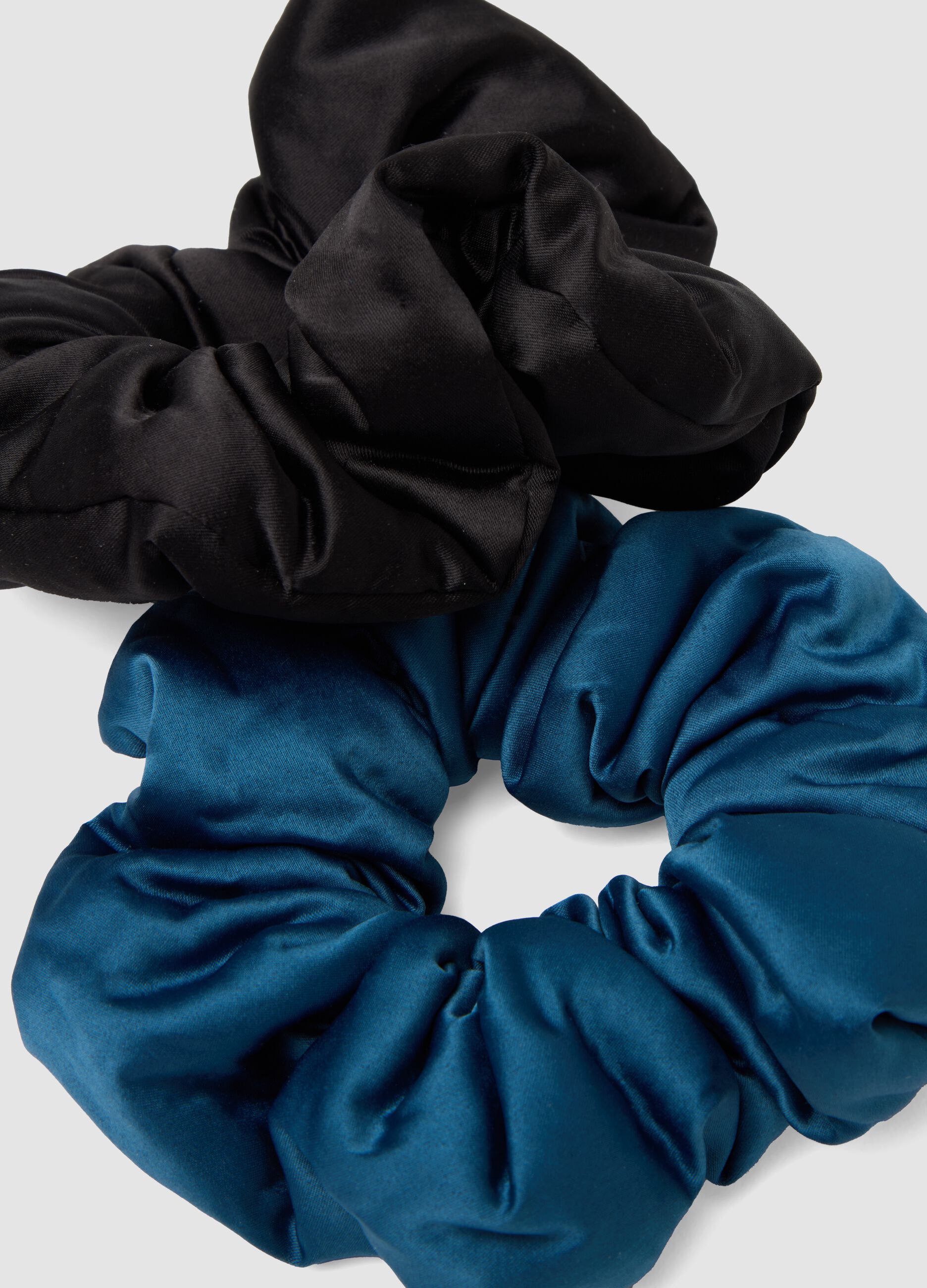 SINCERELY HAIR Feather-Soft Hair Ties 2pcs XL Black & Blue