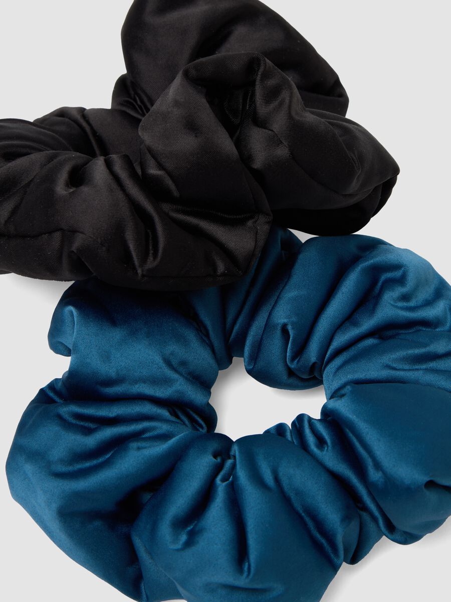 SINCERELY HAIR Feather-Soft Hair Ties 2pcs XL Black & Blue_1