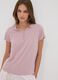Purple stretch viscose pyjama T-shirt with V-neck_0