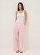 Multicoloured striped pure cotton pyjama trousers in regular fit_0