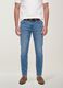 Blue slim-fit stretch cotton jeans_1