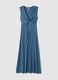 Blue maternity dress in stretch fabric_4