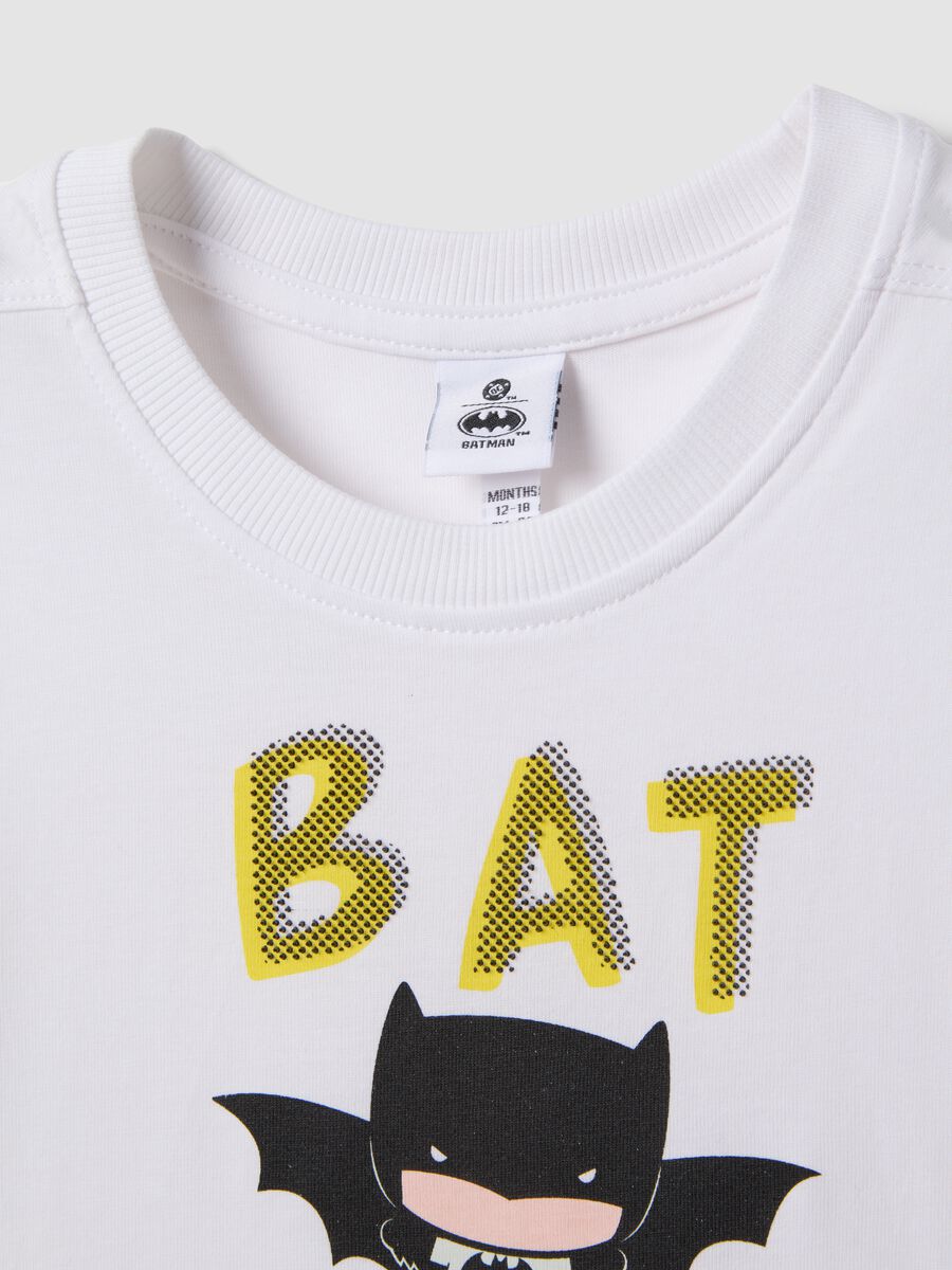 Tank top in puro cotone bianco da bimbo regular fit con stampa Batman_2