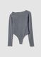 Asymmetrical Bodysuit Washed Grey_5