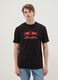Regular fit pure cotton black short sleeve t-shirt Red Bulls_0
