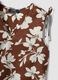 Brown pure cotton V-neck floral print blouse, regular fit_5