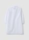 Customisable white nursery apron with zip and dinosaur embroidery_1