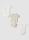 3-pack organic cotton crew-neck bodysuits for baby girl_0