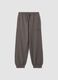 Grey pure cotton oversized joggers for boys_0