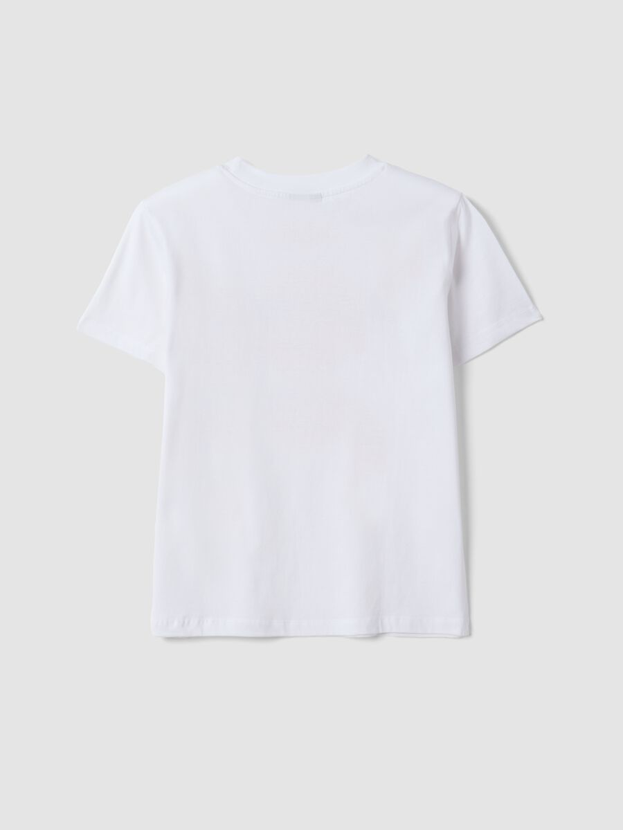 White pure cotton T-shirt with Hard Rock logo_2