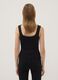 Black fitted stretch-cotton tank top_3