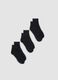 3-pack of blue organic cotton ankle sports socks_0