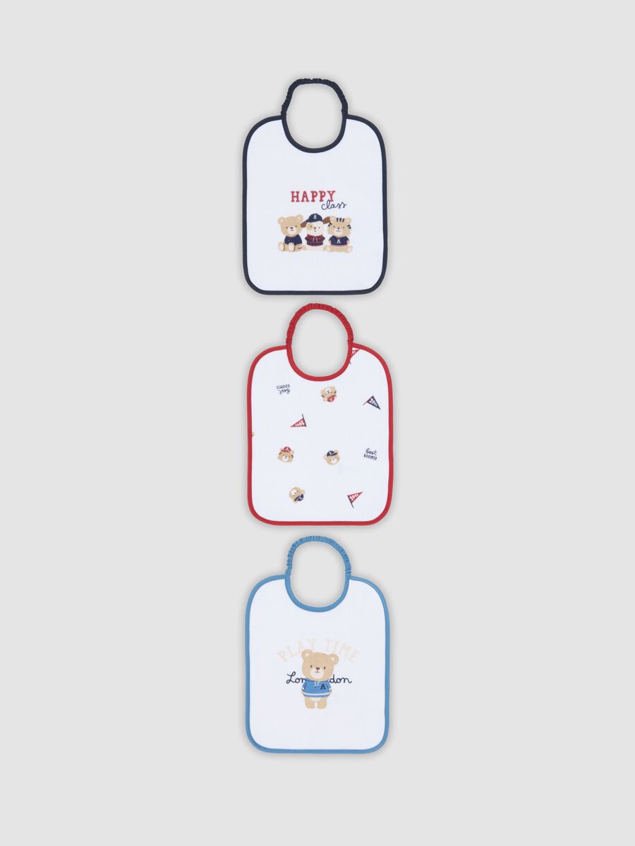 3-pack of white organic cotton baby bibs_0