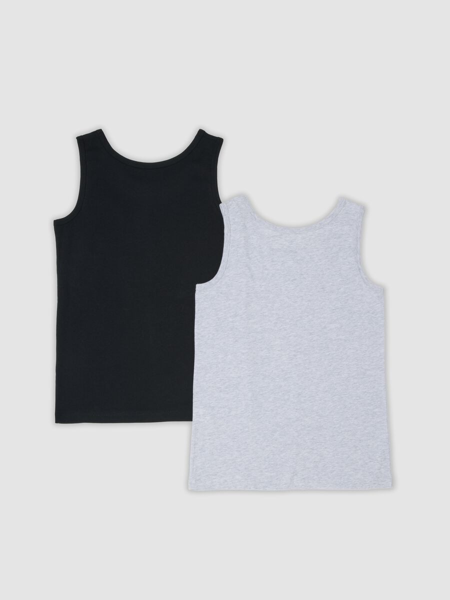 2-pack boys&rsquo; grey and black organic cotton vests_1