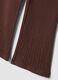 Brown flared stretch cotton leggings_2