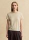 Beige short-sleeve pure linen T-shirt, regular fit_2