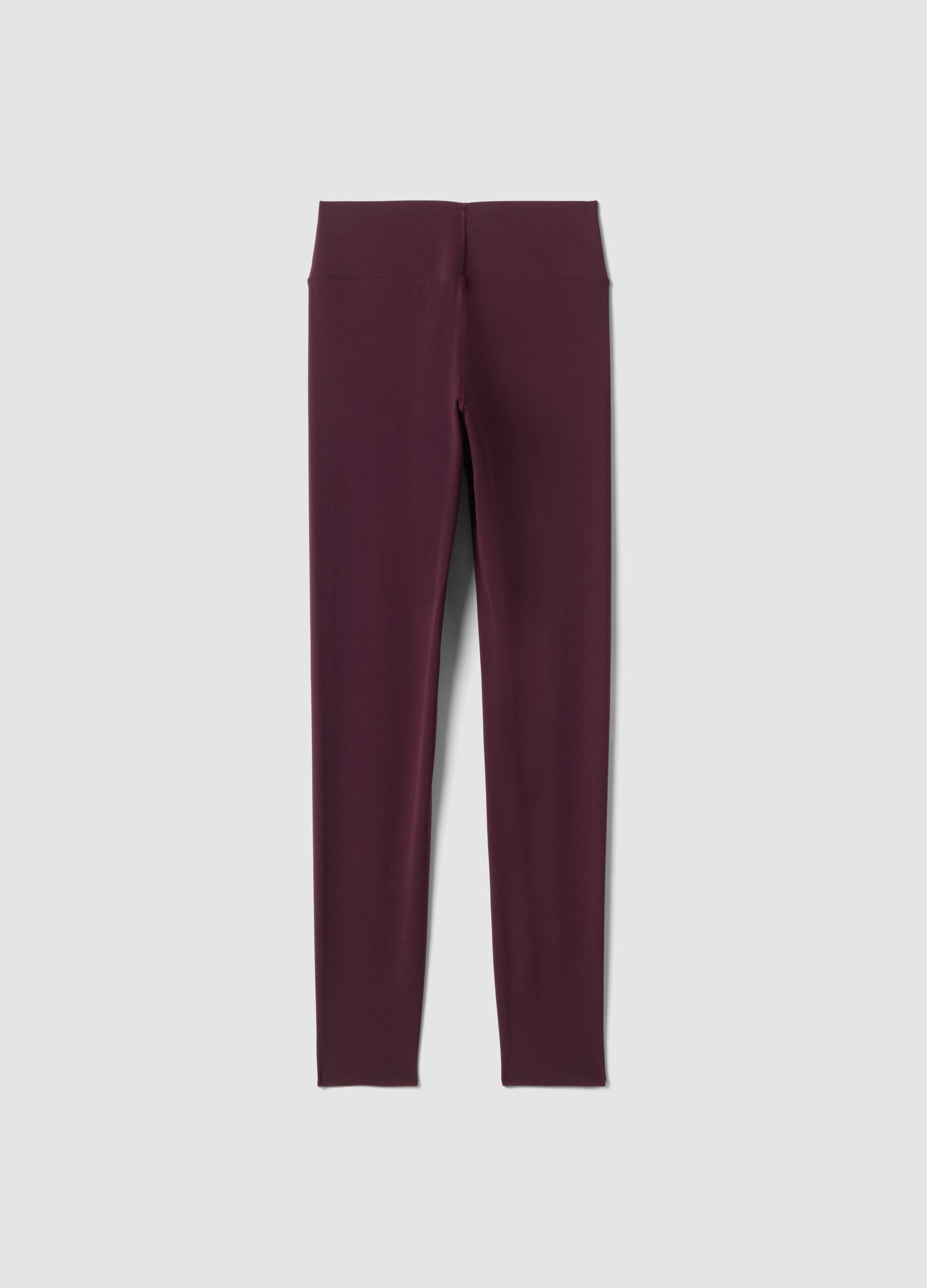 Purple slim leggings in stretch fabric with regular-rise waist &ndash; ALTAVIA STUDIO