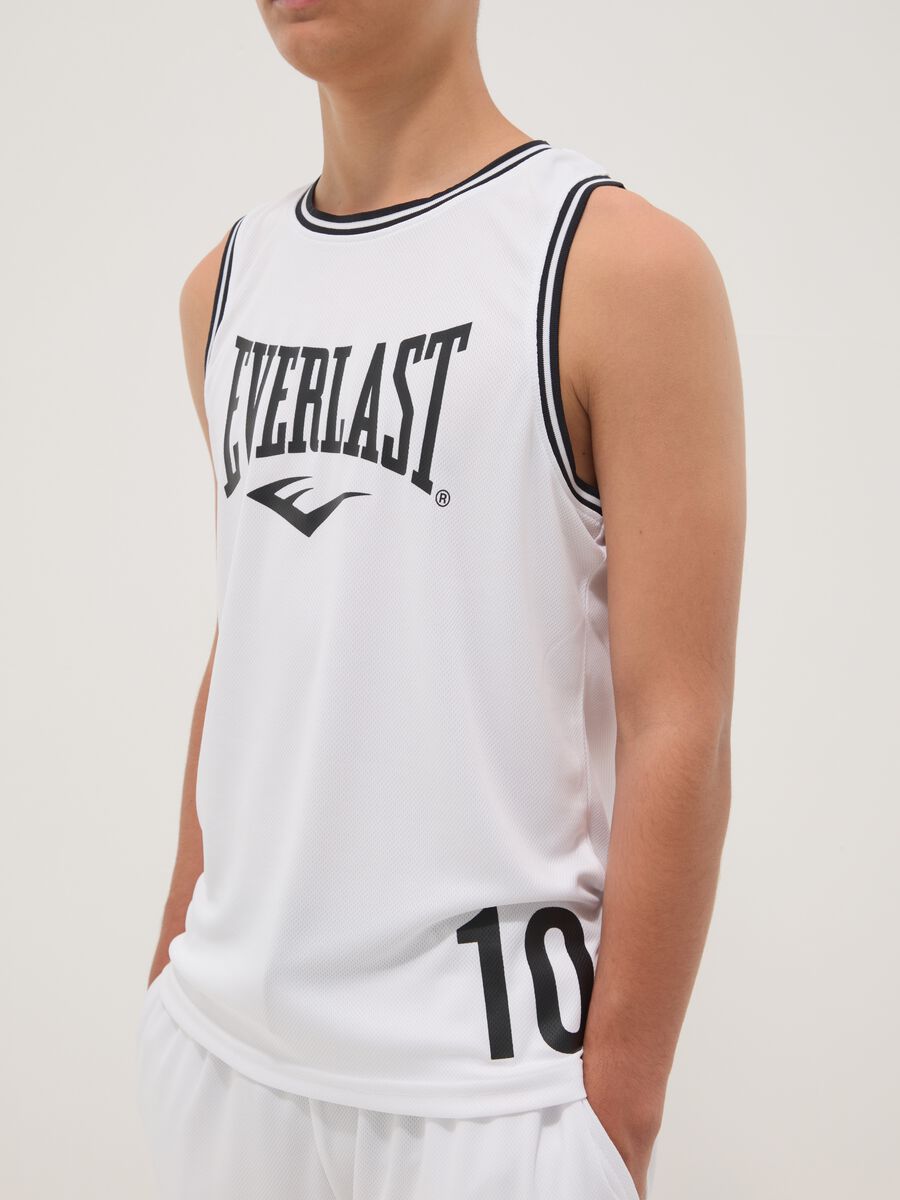 Canotta bianca regular fit con profili a contrasto per ragazzo over fit_2