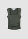 Green stretch tank top with side ruching_4
