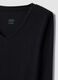 Black stretch modal crew-neck T-shirt, regular fit_1