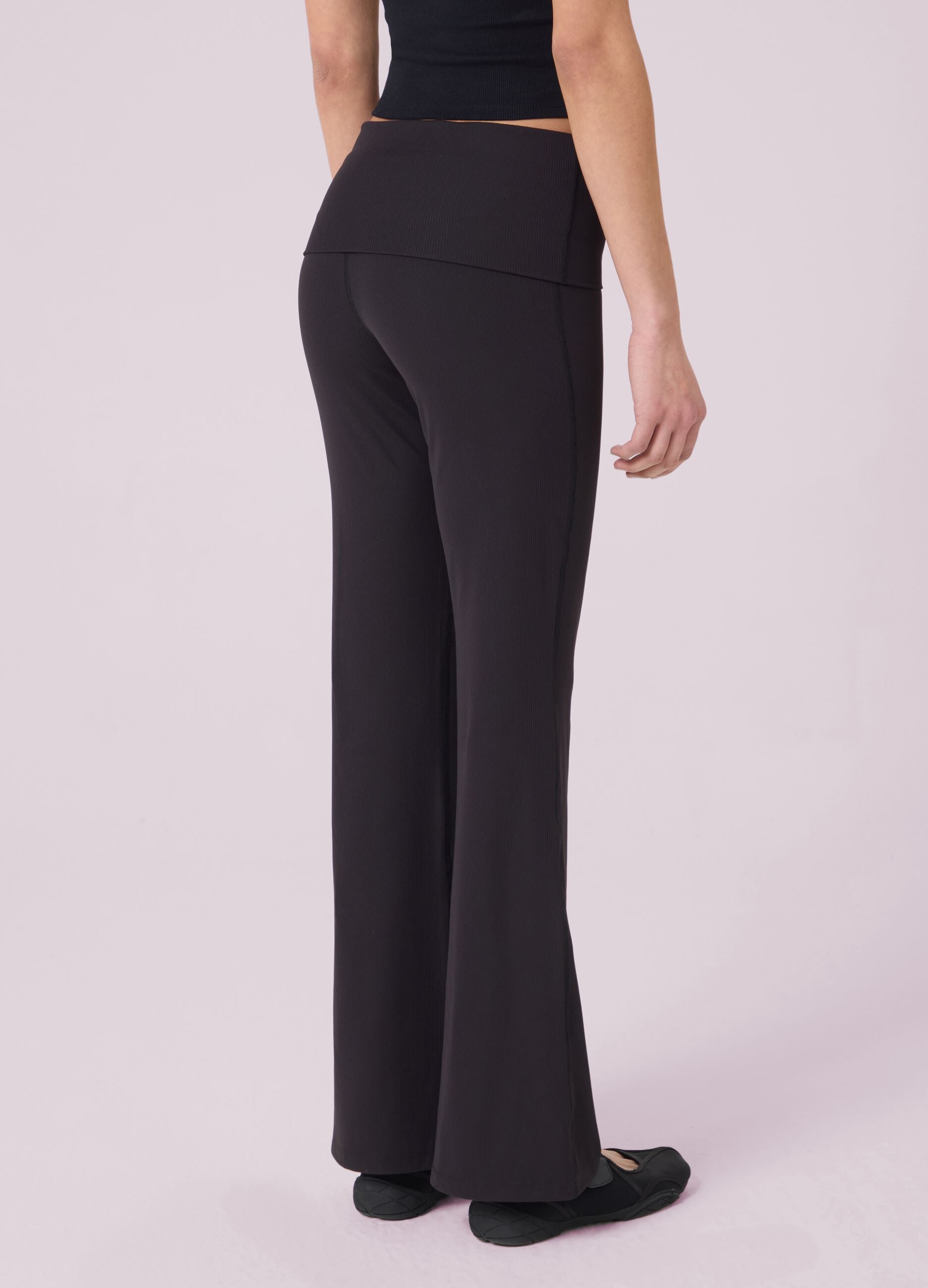 Flared ribbed stretch fabric leggings ALTAVIA STUDIO