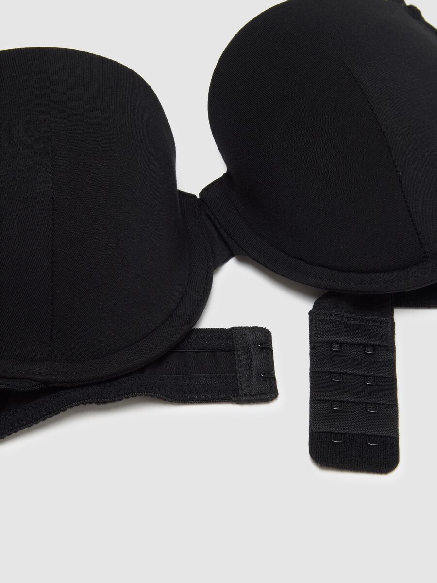 Women's Black Padded Cotton Blend Bra_5