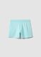 Light blue pure organic cotton girls&rsquo; shorts with elasticated waist_4