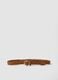Brown braided belt in pure goat leather_0