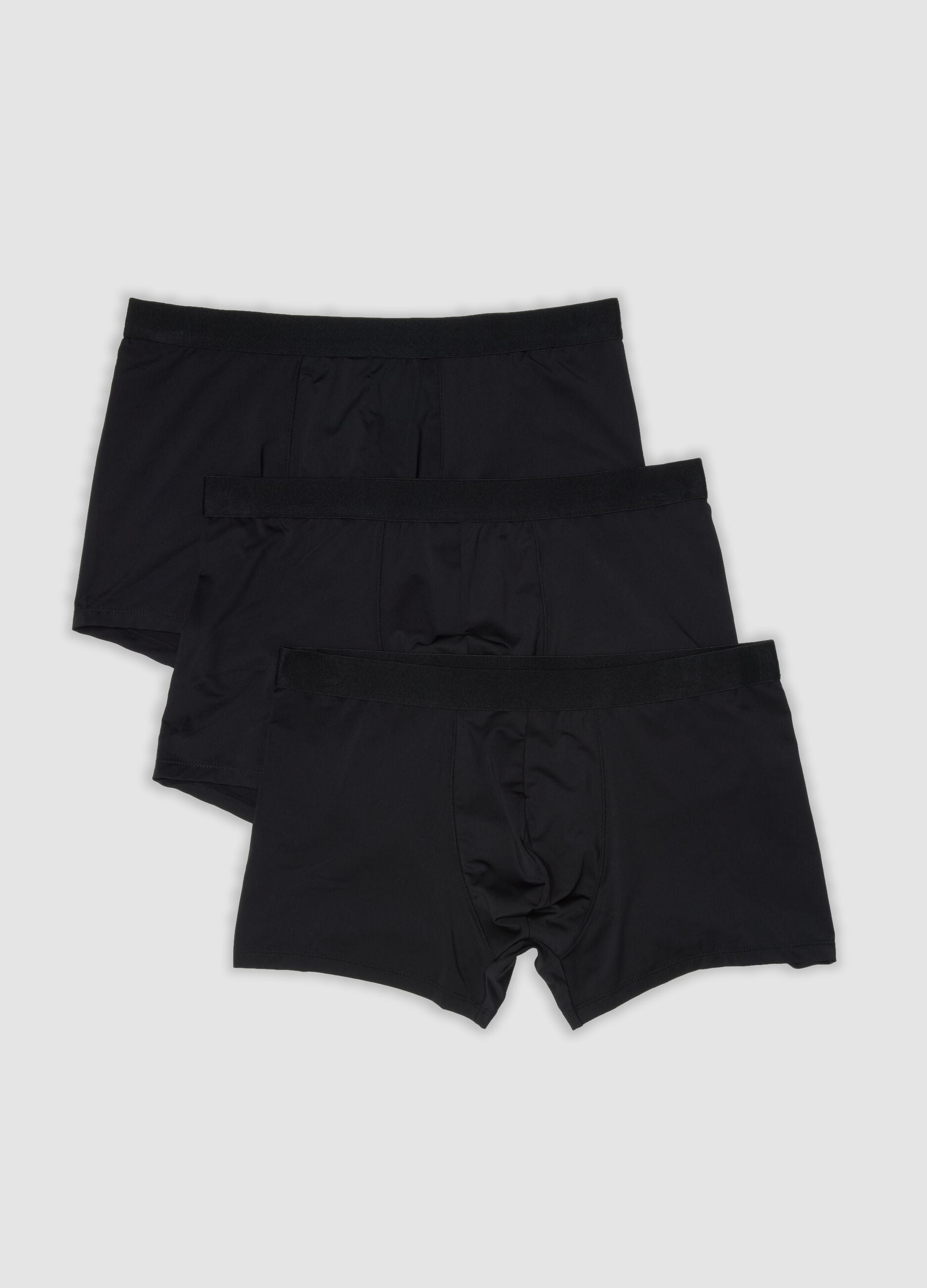 Three-pack of black stretch microfibre boxers