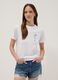 White pure cotton T-shirt with print, regular fit_0