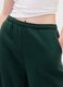 Green Palazzo Trousers in Cotton and Polyester Blend_4