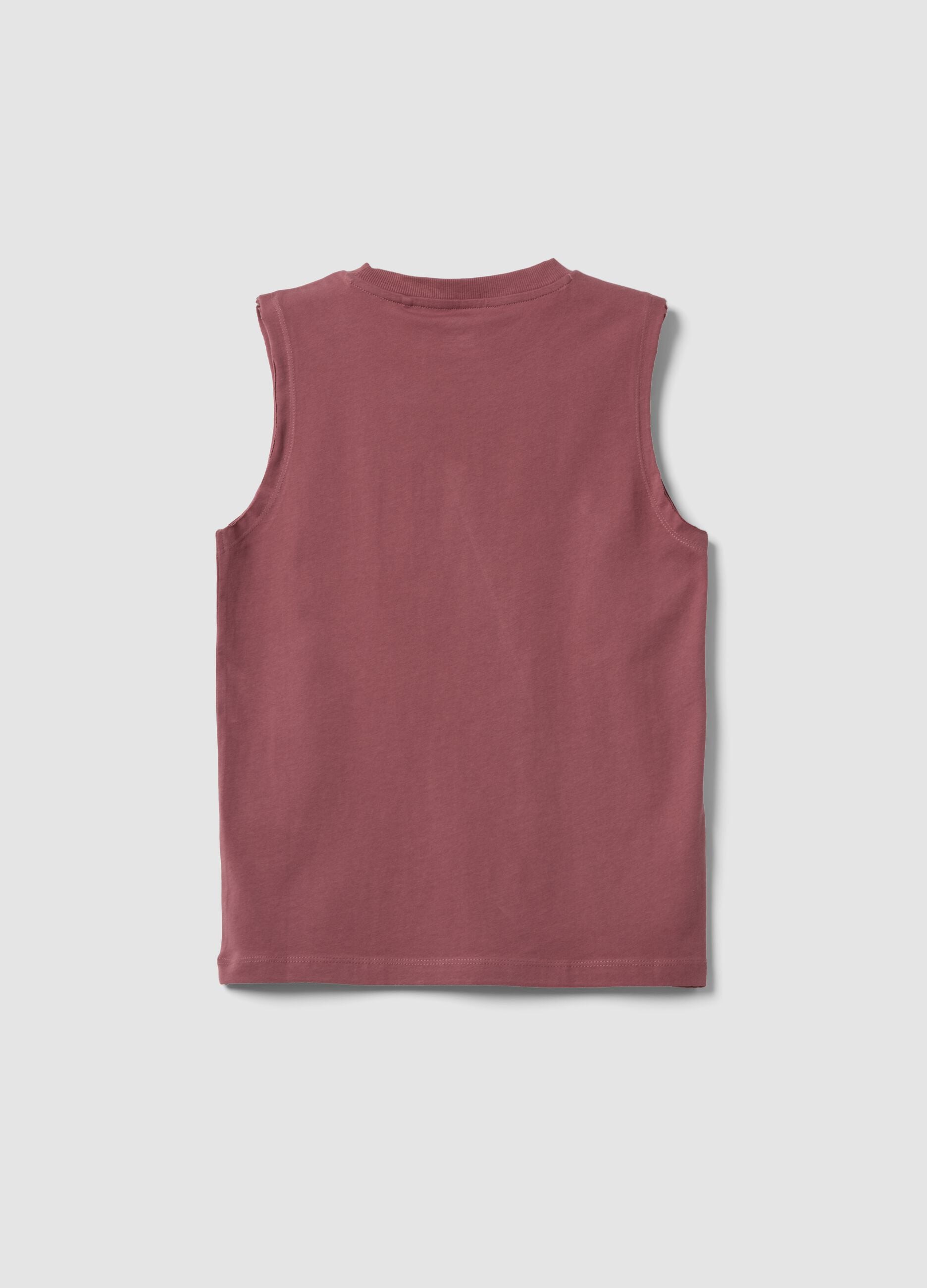 Pink organic cotton vest top