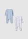 Blue and white pure cotton baby sleepsuits pack_1