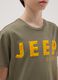 Green pure cotton regular fit children's T-shirt with print_1