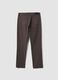Brown regular-fit stretch cotton twill trousers_6