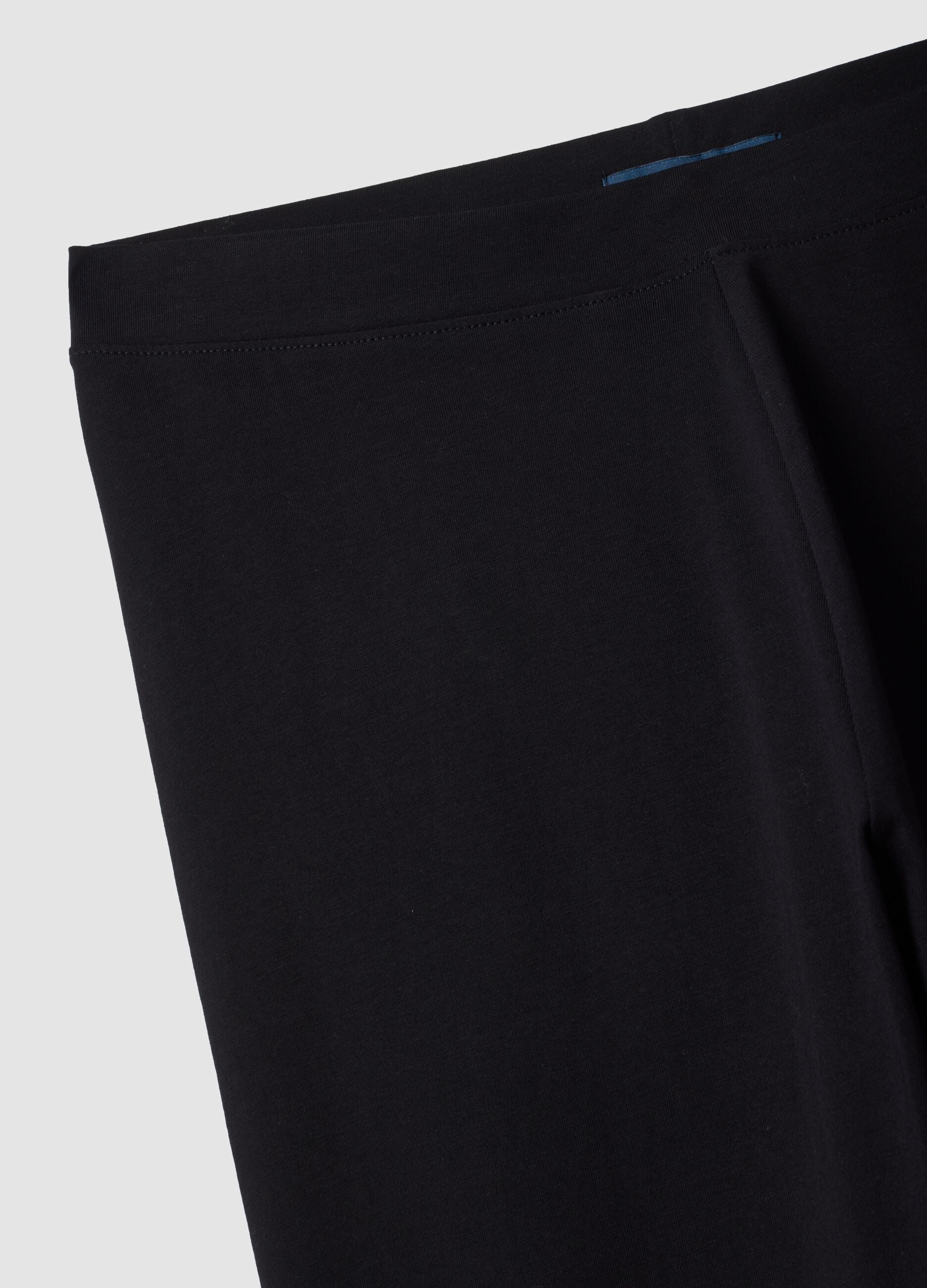 Black skinny-fit stretch cotton leggings