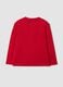 Red oversized pure organic cotton T-shirt with racing print for boys_1