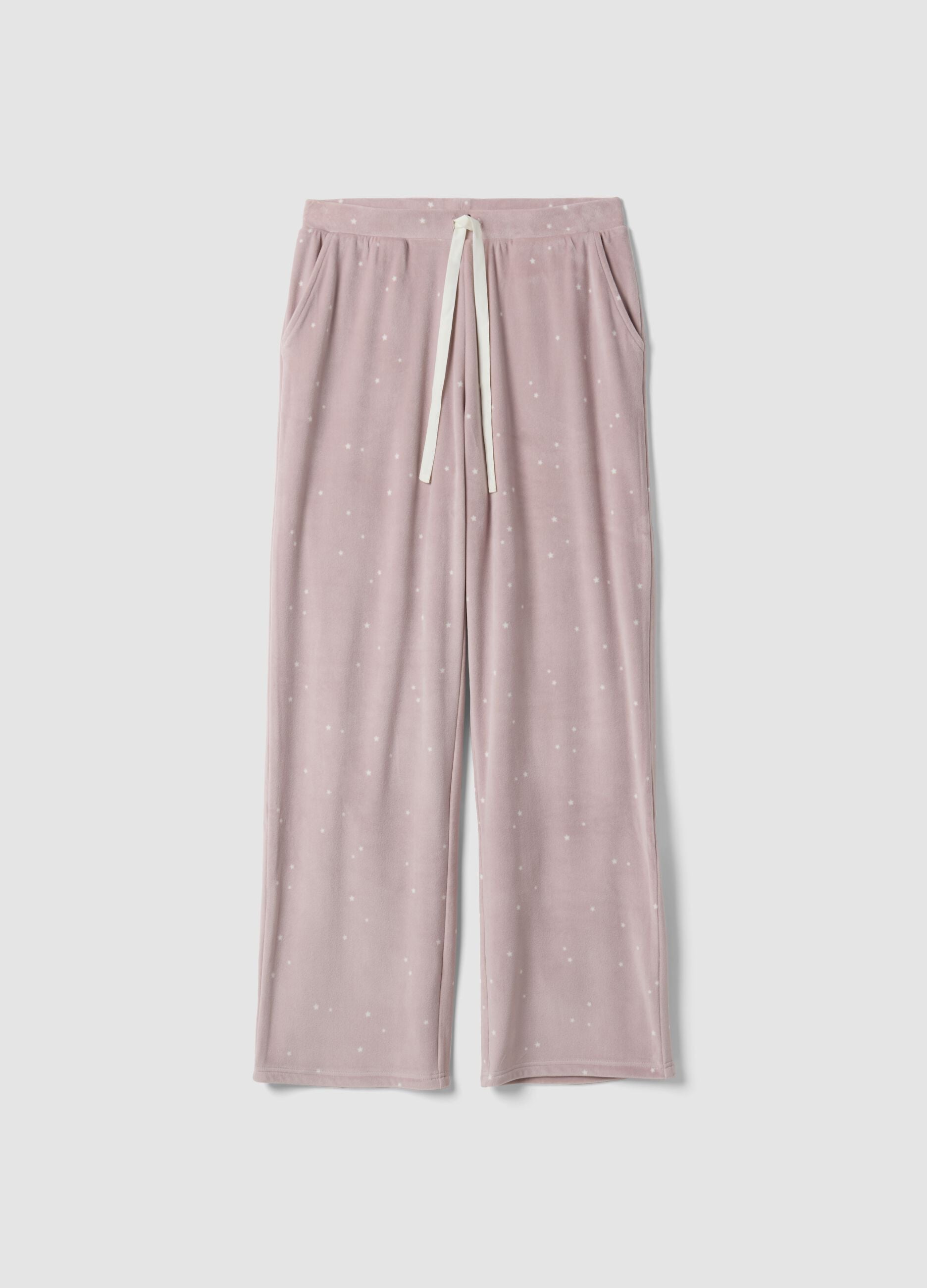 Purple star-print stretch pyjama trousers