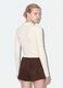 White fitted viscose-blend polo-collar top_3
