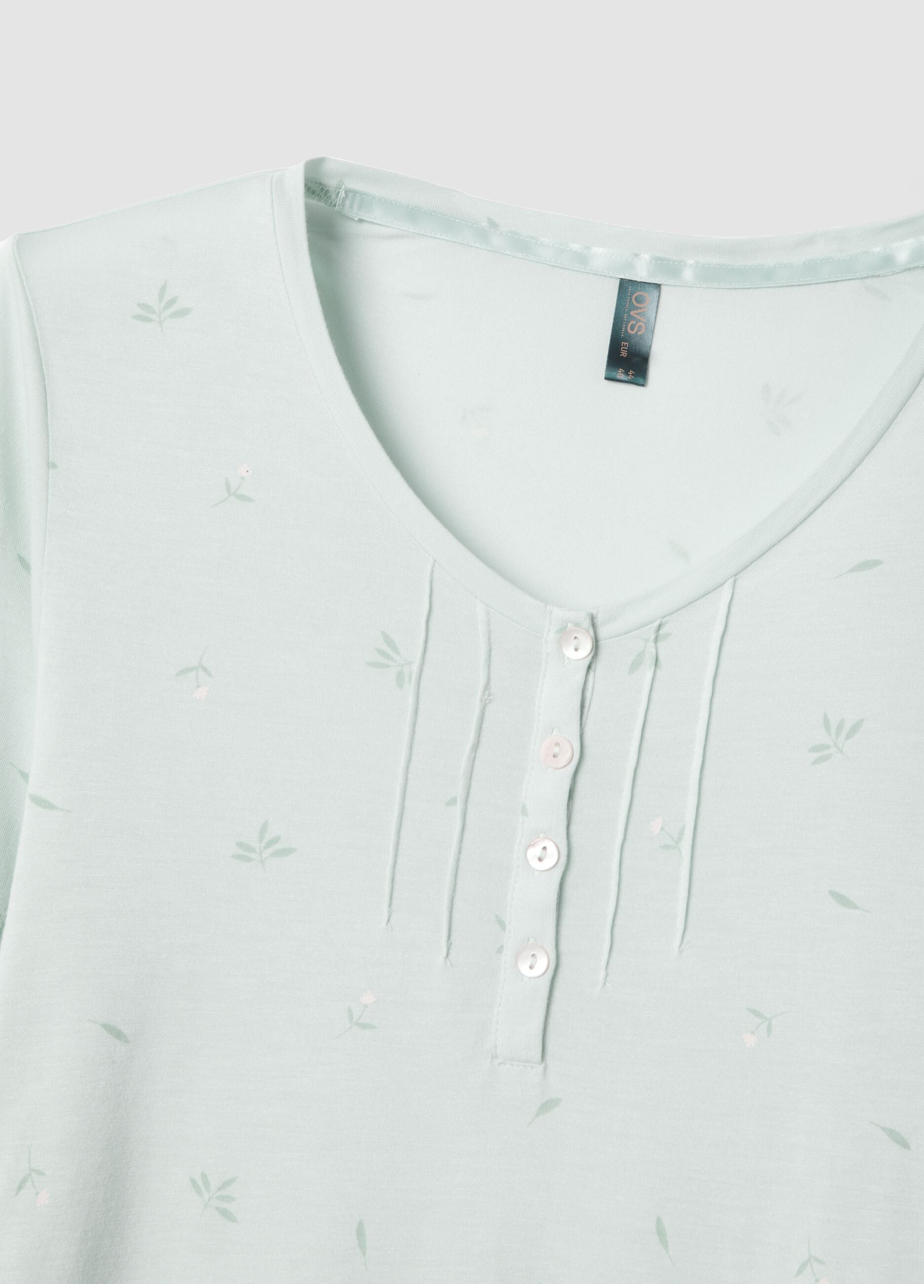 Blue pure viscose pyjamas regular fit
