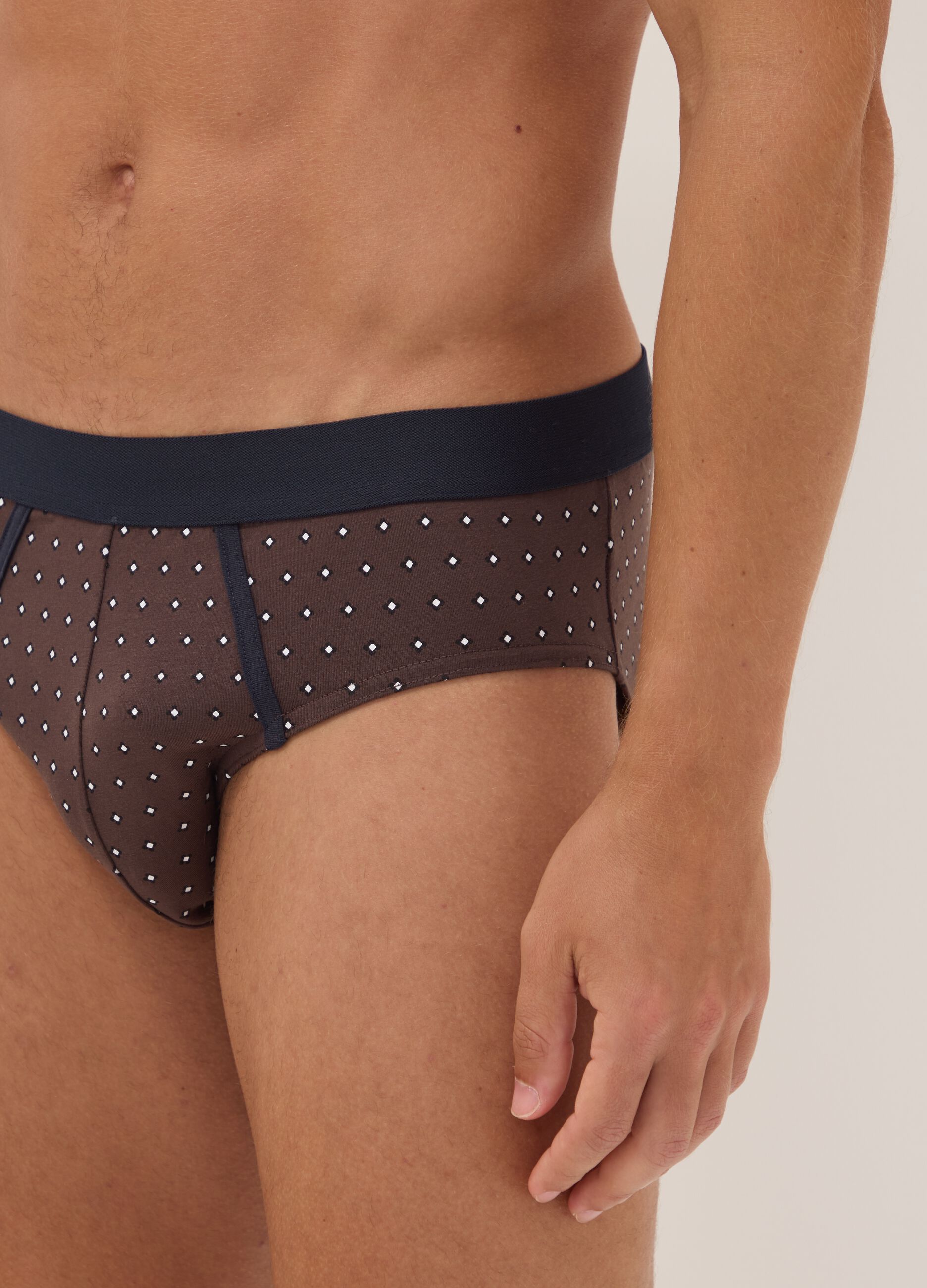3-pack of blue stretch organic cotton briefs