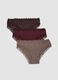 3-pack of multicolour organic cotton briefs with lace_0