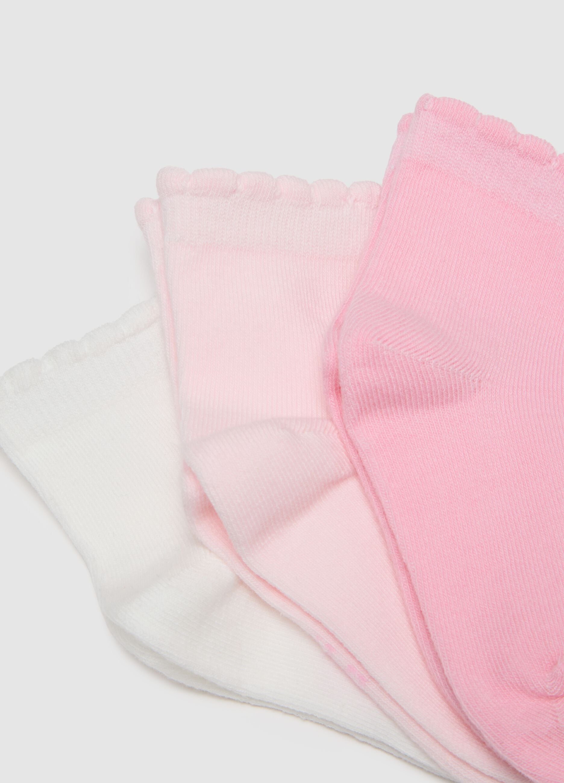 Girls' multicoloured stretch cotton socks multipack