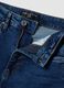 Blue stretch cotton denim flare jeans_5