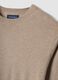 Beige crew-neck jumper in cotton and cashmere blend, regular fit_5