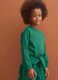 Green long-sleeve crew-neck pure cotton T-shirt for boys_1