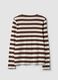 White striped pure cotton crew-neck T-shirt_6