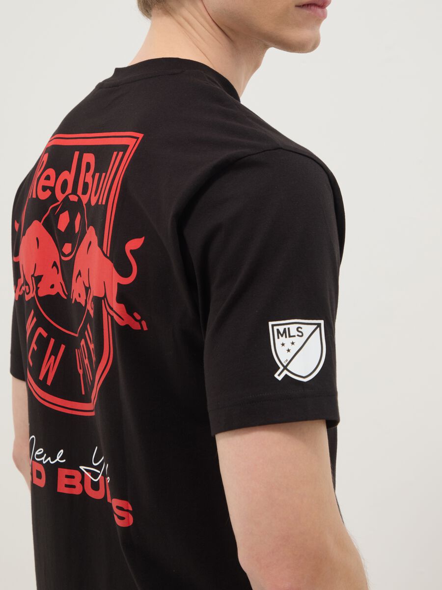 Regular fit pure cotton black short sleeve t-shirt Red Bulls_3