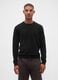 Black sweater in cotton blend_0