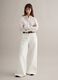 White Oversized Fit Lyocell Blend Shirt_2